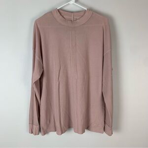 Pink by Victoria's Secret Womens Medium Waffle Knit Long Sleeve Pullover Top